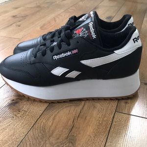 Reebok Classic Black Platform Sneakers Women’s